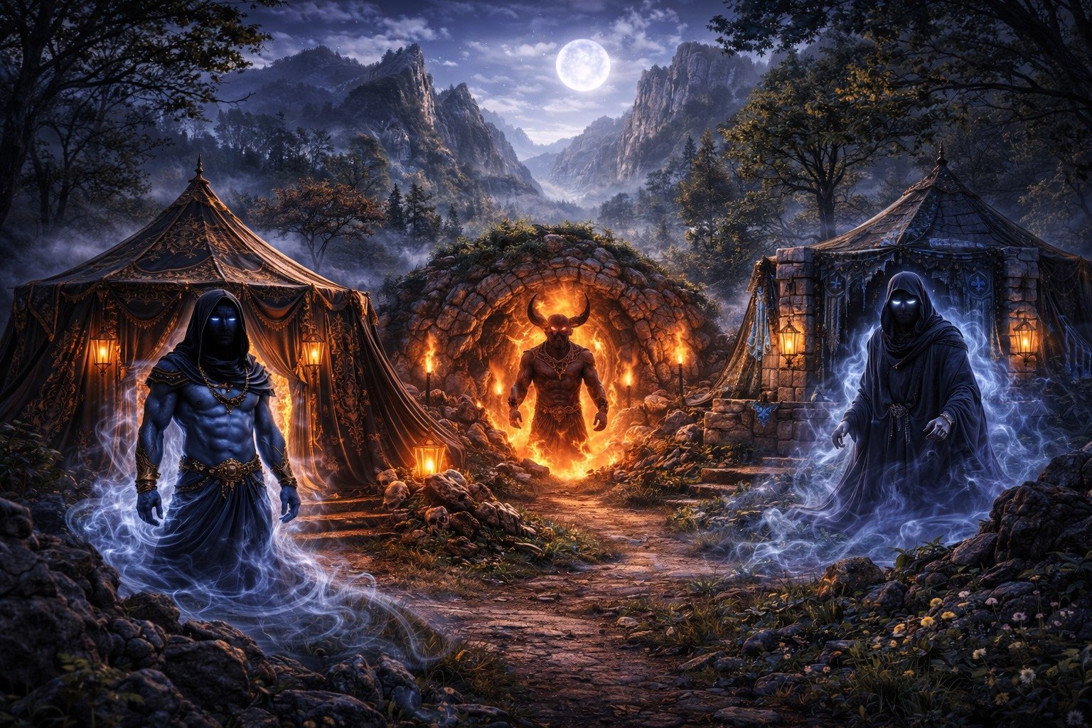 Different types of jinn in Islam including shayateen and ifrit