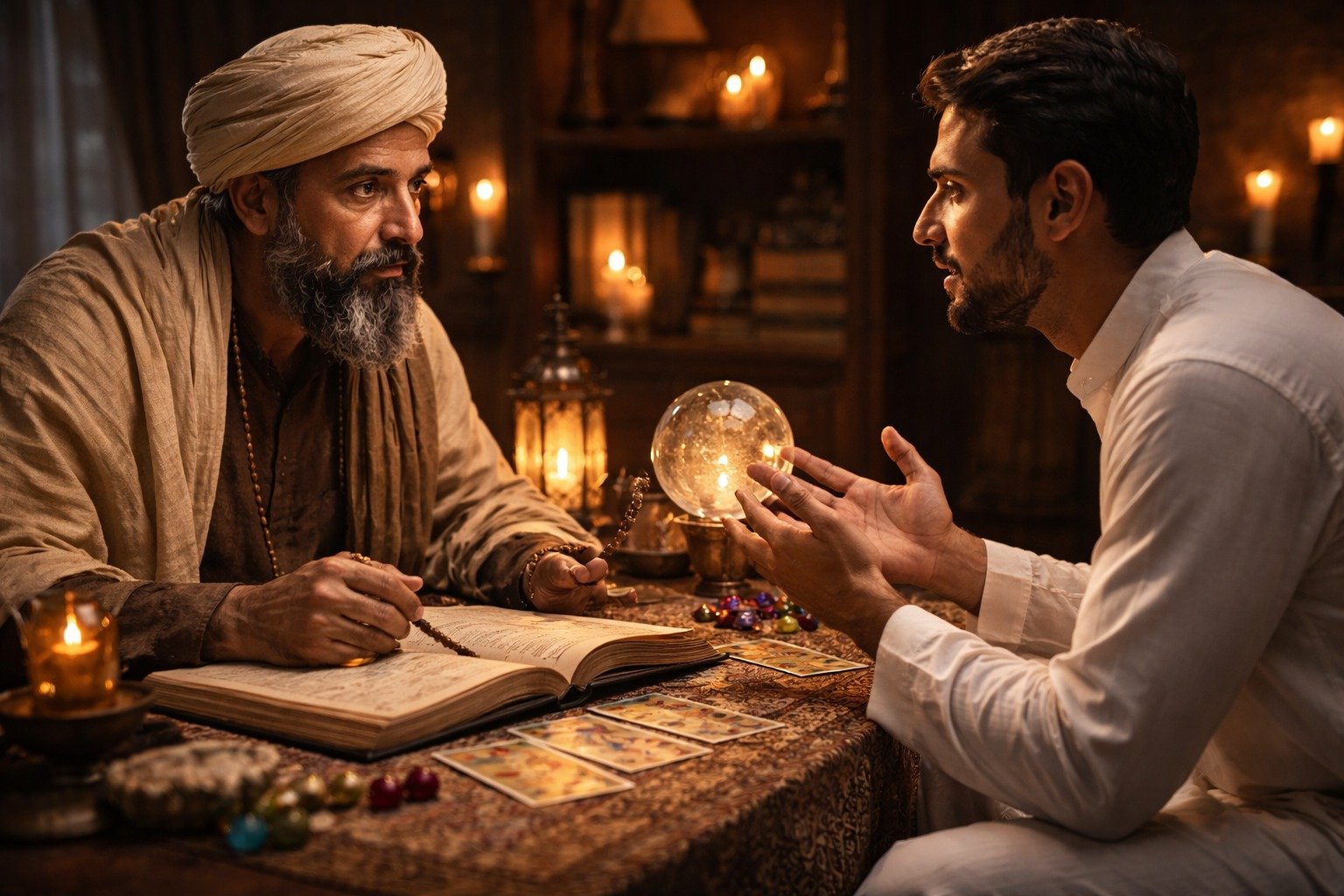 Peaceful landscape under a partial solar eclipse, symbolizing reflection, repentance, and spiritual awareness during a celestial event.